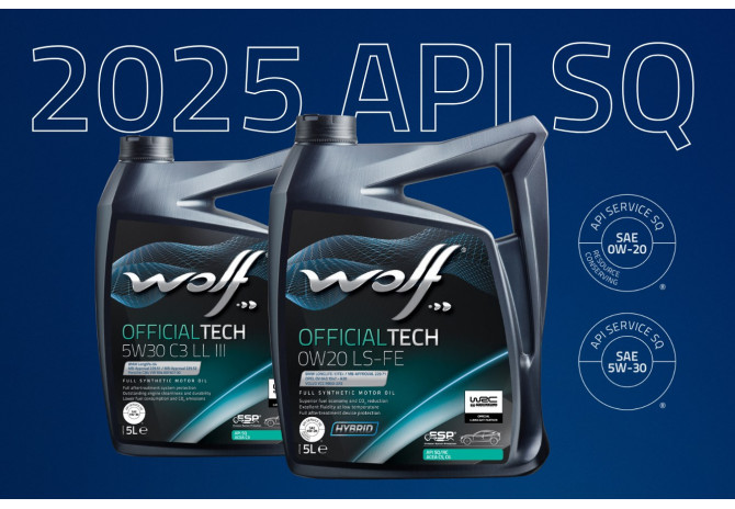 Wolf Lubricants лідирує з моторними оливами, сертифікованими за API SQ та ILSAC GF-7
