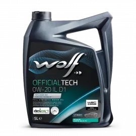 WOLF OFFICIALTECH 0W-20 IL D1, 5л