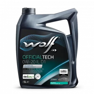 WOLF OFFICIALTECH 0W-20 IL D1, 5л